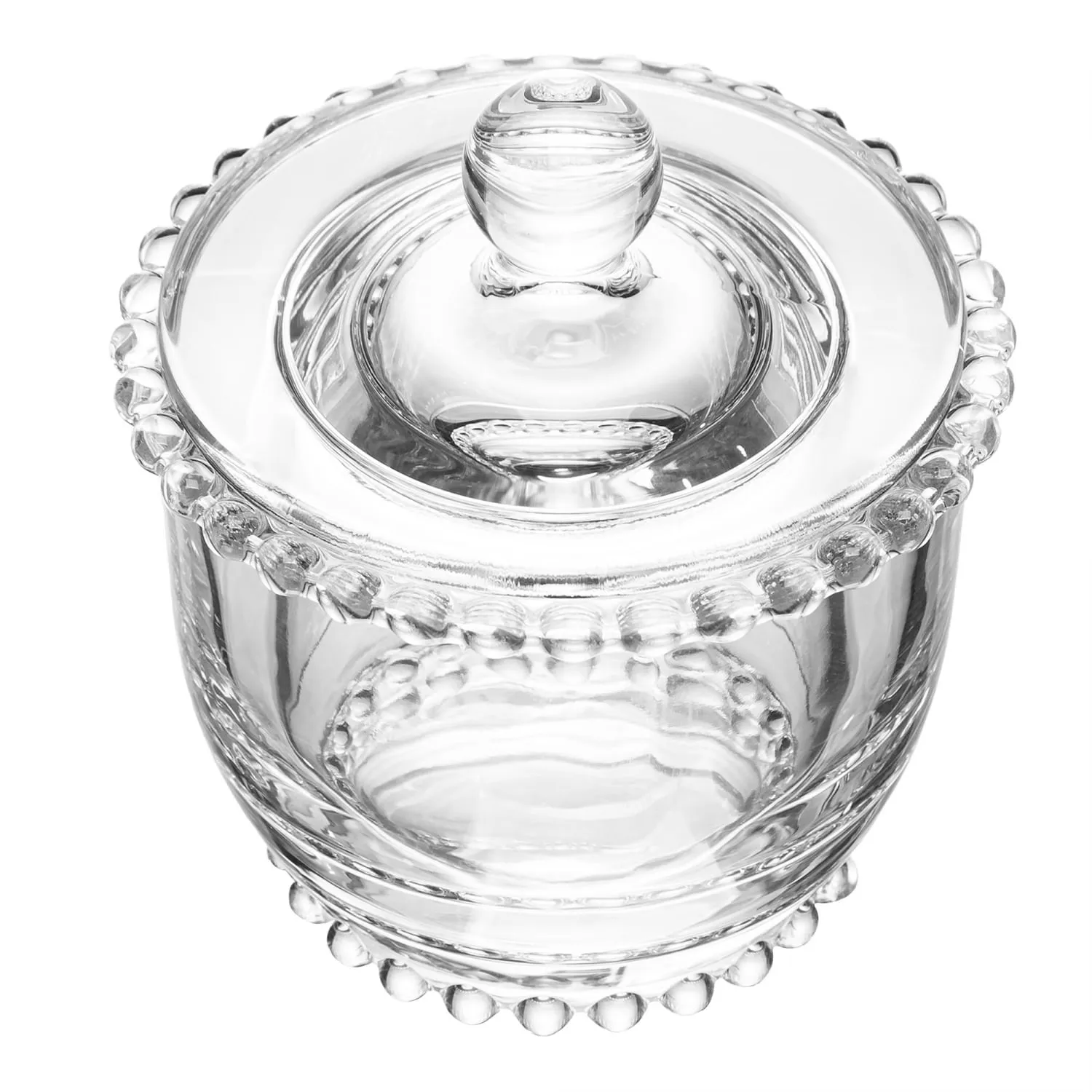 Manteigueira Francesa de Vidro com Tampa Pearl 10,5cm x 10,5cm x 11cm - Wolff