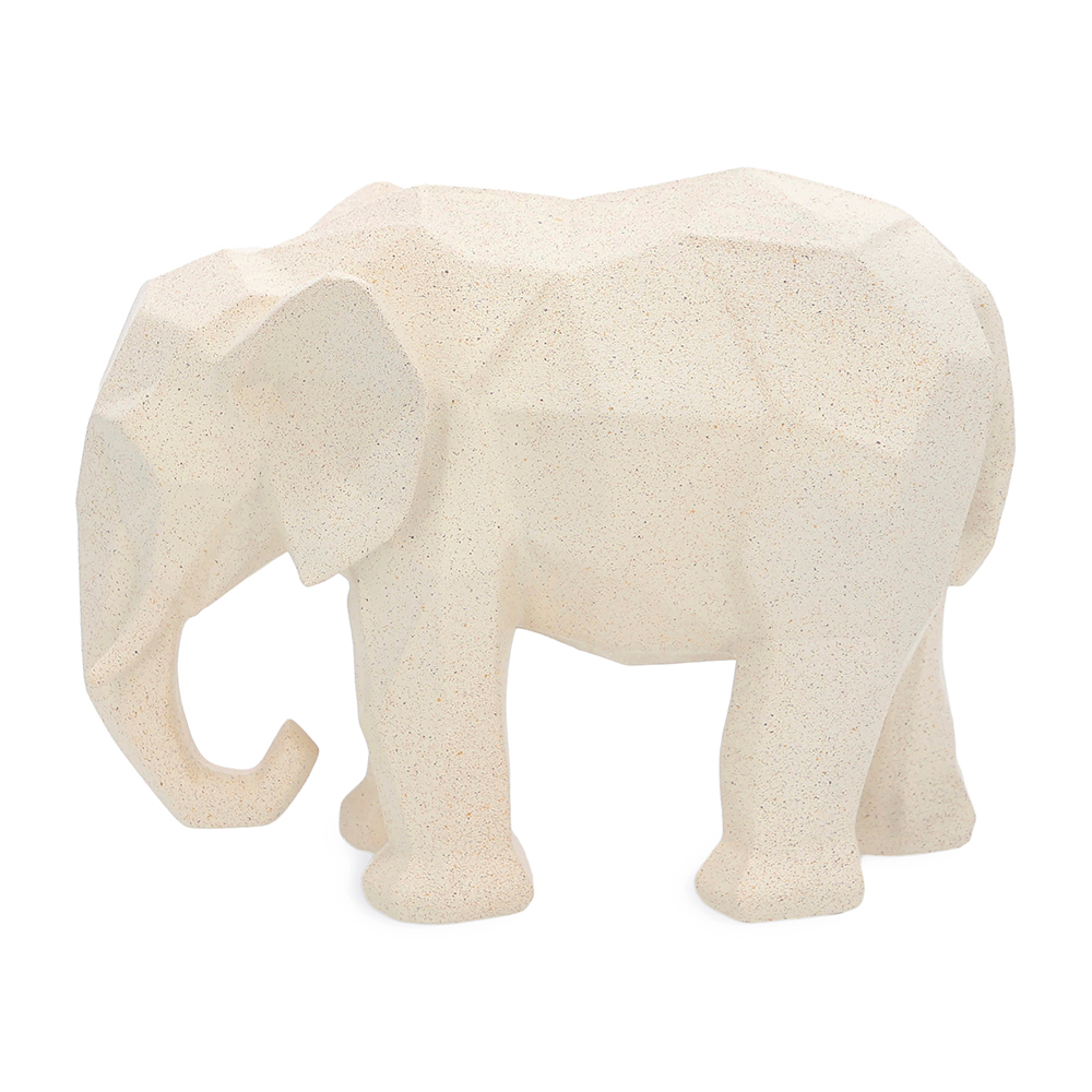 ESCULTURA ELEFANTE BRANCO EM POLIRRESINA