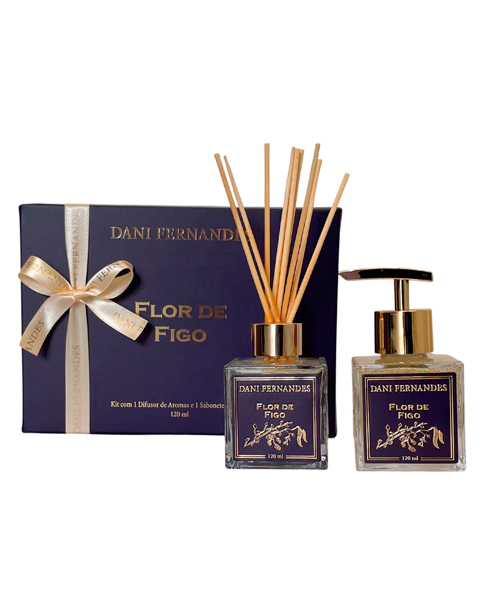 Kit Presenteável Difusor e Sabonete Líquido Flor de Figo 120ml | Dani Fernandes