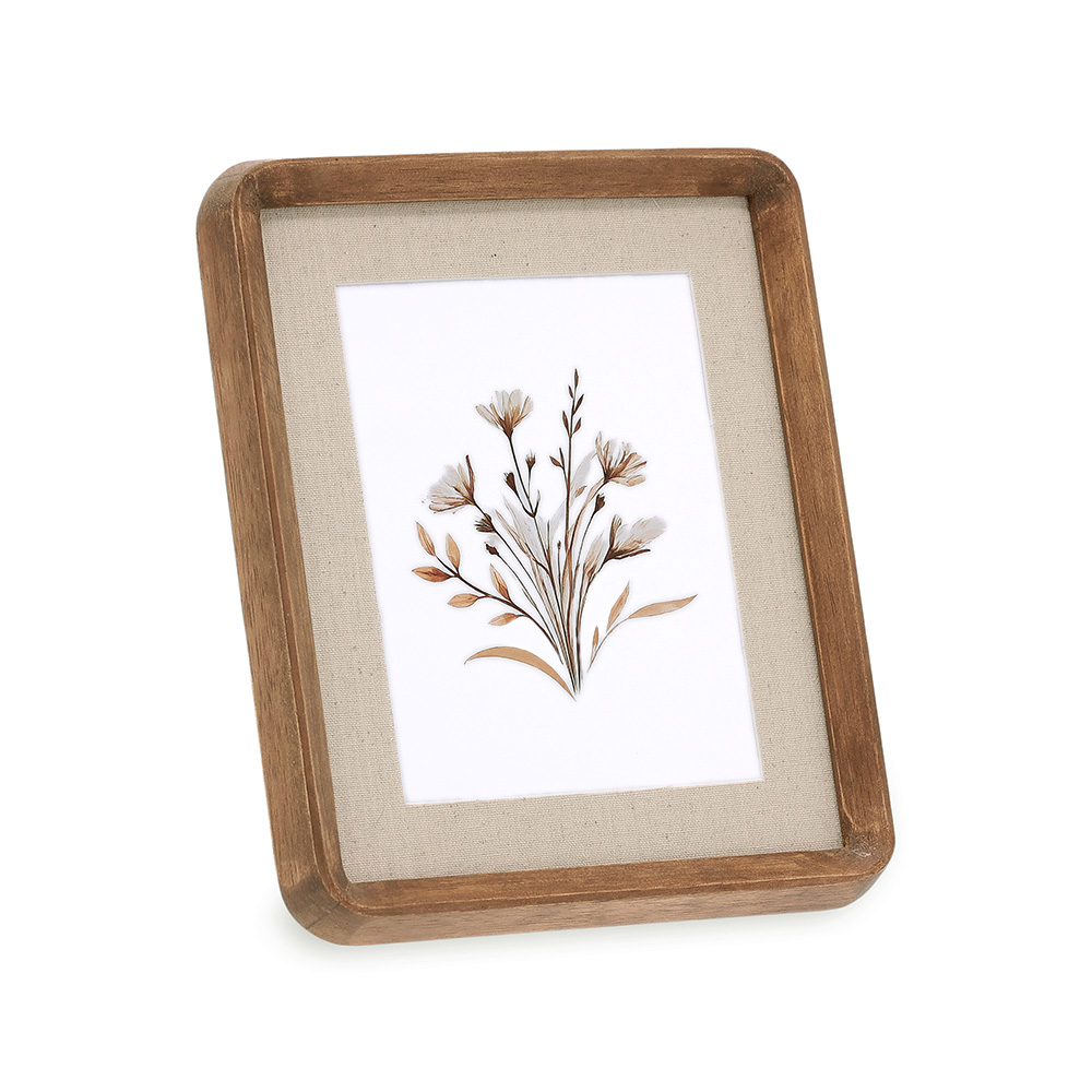 PORTA-RETRATOS EM MADEIRA E LINHO – 15X20